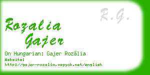 rozalia gajer business card